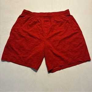 Lululemon Men’s Red Athletic Drawstring Shorts Size Large